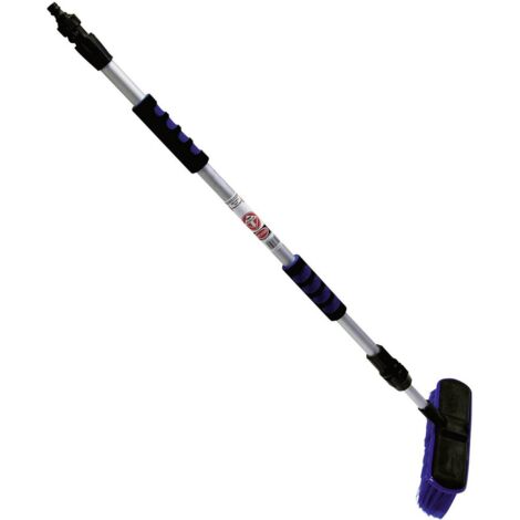 Brosse de lavage télescopique 95-160 cm – Poignées douces – Compatible avec tous les tuyaux d'arrosage – Nettoyage efficace véhicules – Hp Autozubehör (1/2)
