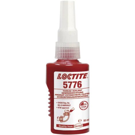 Loctite – Produit d'étanchéité filetée 50 ml – Couleur jaune – Résistance -50°C à +150°C – Pour conduites de gaz et d'eau – Évite l'auto-desserrage - C05381