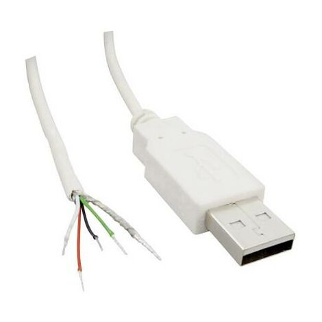 Câble confectionné USB A mâle 2.0 avec extrémités ouvertes BKL Electronic 10080110 mâle, droit 1.80 m (1/2)