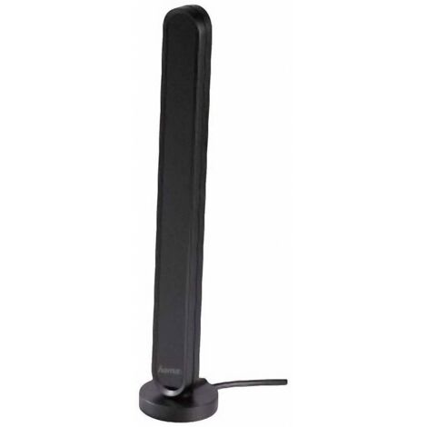 Antenne intérieure DAB+ 30 dB – Réception optimale bande III – Design compact 31 cm – Connecteur fiche en F inclus – Hama