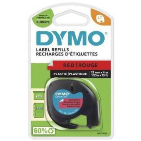 DYMO LT Couleur de ruban: rouge mars Couleur de police: noir 12 mm 4 m S0721630
