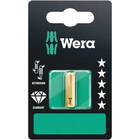 Embout Torx T 40 Wera 05134379001 Acier à outils allié, revêtement diamanté Forme (embouts): D 6.3 1 pc(s) (1/5)