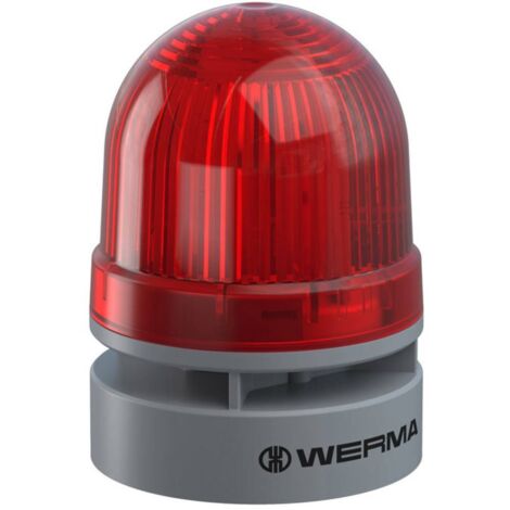 Werma Signaltechnik Avertisseur optique Mini TwinLIGHT Combi 24VAC/DC RD 460.110.75 rouge 24 V/DC 95 dB (1/2)