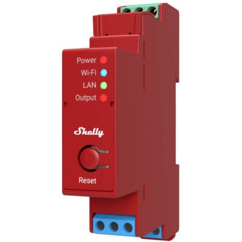 Shelly – Actuateur de commutation Wi-Fi 16 A – Connexion LAN et Bluetooth – Protection contre surcharges – Automatisation intelligente tableau électrique