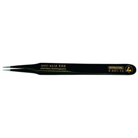 BERNSTEIN Tools for Electronics 5-051-13 Pince brucelle CMS 2 SA-ESD pointue 120 mm (1/2)