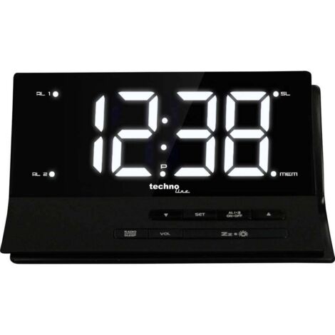 Techno Line WT 482 radiopiloté(e) Réveil noir Heures de réveil 2 2 minuteries S829041 (1/4)