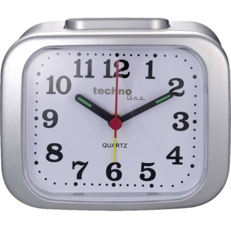 Techno Line Model XL silber à quartz Réveil argent Heures de réveil 1 1 minuterie (1/4)