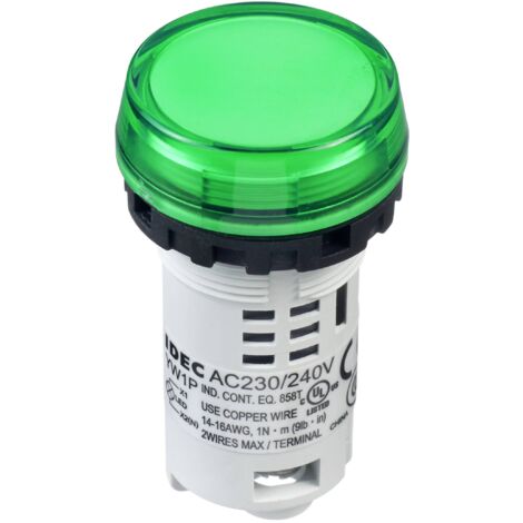 Idec Voyant lumineux blanc/vert 230 V 1 pc(s) S113962
