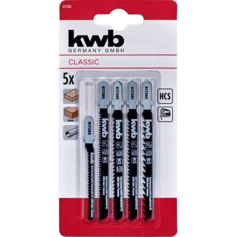Kwb Lames De Scie Sauteuse Pour Le Bois En Acier HCS Flexible Avec Tige