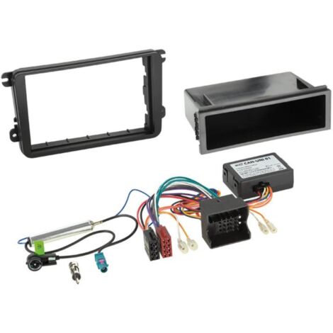 Kit Installation autoradio 2DIN CAN Bus compatible avec VW Seat Skoda ap03 noir