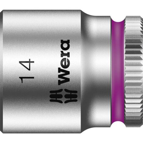 Douille WERA 1/4", 6 pans, court, SW 14,0 longueur 23mm (1/4)