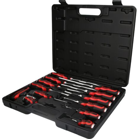 Kstools – Coffret de 13 tournevis à lame traversante – Acier chrome vanadium – Poignée ergonomique antidérapante – Pour vissage précis
