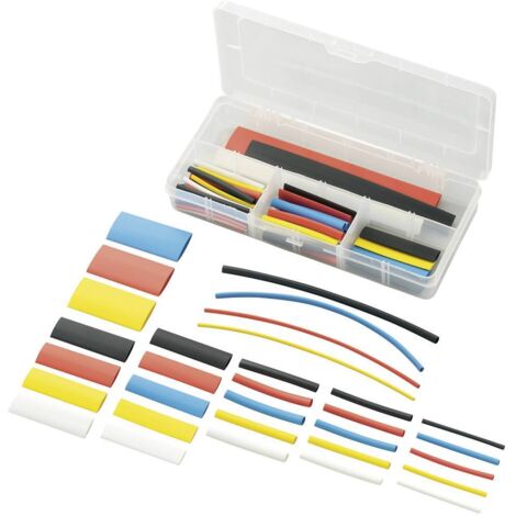 Kit Gaines Thermorétractables - 320 Pièces, 7 Tailles, Ratio 3:1 - Noir Et Blanc - Isolation étanche Câbles