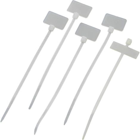 MARQUEUR DE CÂBLE SURFACE DE MARQUAGE : 20 X 13 MM COLORIS NATUREL 539848 100 PCS TRU COMPONENTS