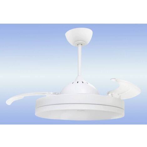 Sygonix Ventilateur de plafond 36 W (Ø x H) 480 mm x 400 mm blanc