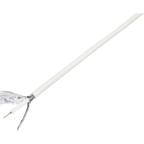 Câble coaxial RG6 /U TRU COMPONENTS RG6U FOR HDTV 10M 1570973 75 Ω 120 dB blanc 10 m (1/2)