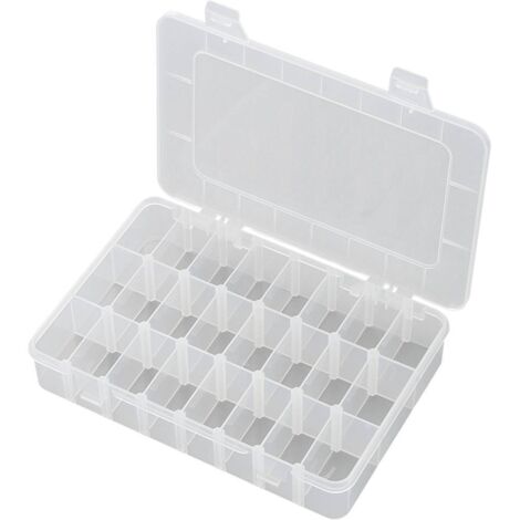 Mallette de rangement séparations variables TRU COMPONENTS EKB-206 1564425 (L x l x H) 200 x 130 x 35 mm Nombre de compartiments: 24 1 pc(s) S811531 (1/2)