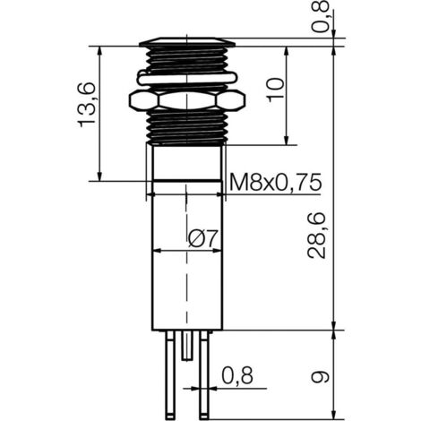 Signal Construct SFEU081245 Voyant de signalisation LED jaune 24 V/AC, 24 V/DC 1800 mcd