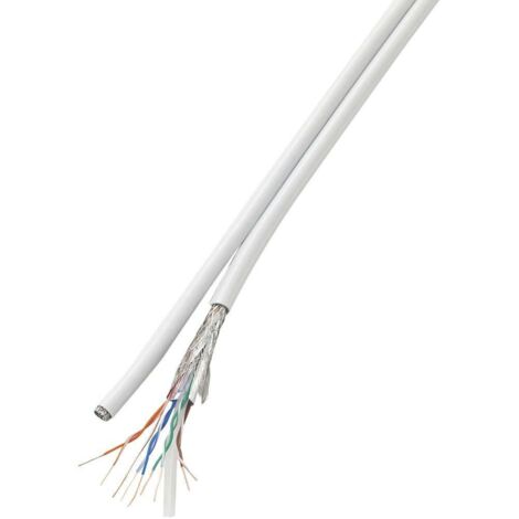 Câble réseau CAT 6 SF/UTP TRU COMPONENTS CAT 6/CCA 1567361 4 x 2 x 0.196 mm² blanc 50 m (1/3)