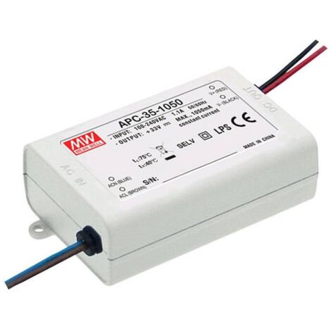 Driver LED Mean Well APC-35-700 35 W 15-50 V 700 mA Courant constant Y498421
