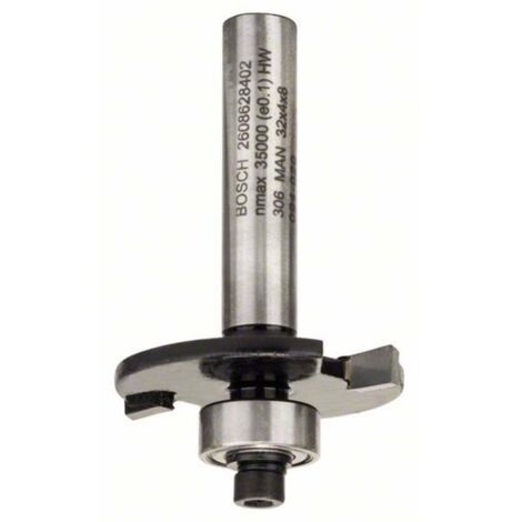 Bosch – Fraise pour défonceuse 32 mm – Queue 8 mm – Longueur 4 mm – Carbure de tungstène pour bois dur – 2608628402