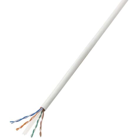 TRU COMPONENTS Câble réseau CAT 6 U/UTP 4 x 2 x 0.27 mm² blanc 50 m S849431 (1/2)