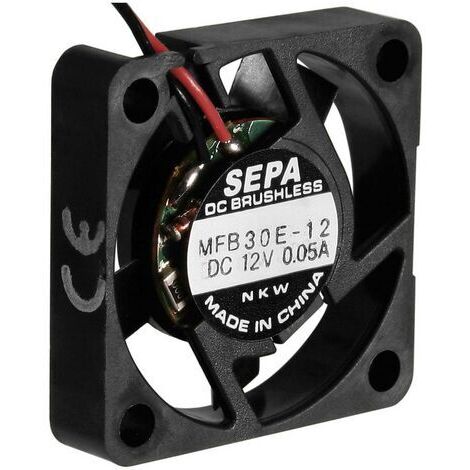 SEPA MFB30E12 Ventilateur axial 12 V/DC 4.0 m³/h (L x l x H) 30 x 30 x 6.5 mm X811601 (1/2)