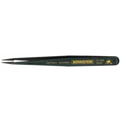 BERNSTEIN Tools for Electronics 5-195 Pince brucelle de précision NK7 pointue, déportée 120 mm (1/2)