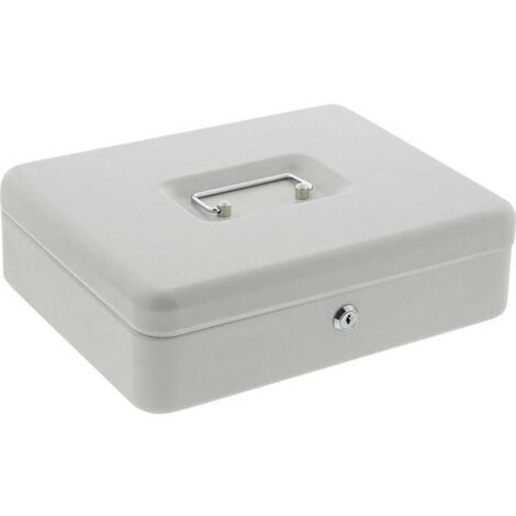 Caissette a monnaie - BURG WACHTER - Money 5030 Light Grey - Ouverture a clé, acier gris clair