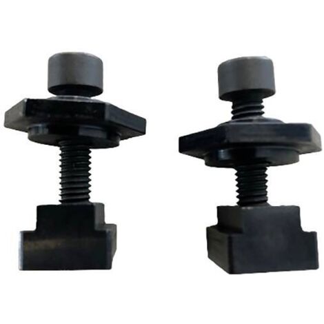 Proxxon – Set de fixation pour étau-machine – Accessoire pour étau – 2 coulisseaux et vis pour tables BFB 2000, KT 150, TBH – Stabilité et précision