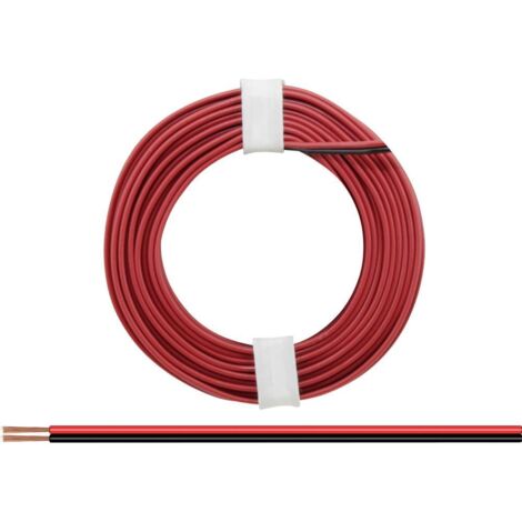 Donau Elektronik 225-01 Fil de câblage 2 x 0.25 mm² rouge/noir 5 m W181542