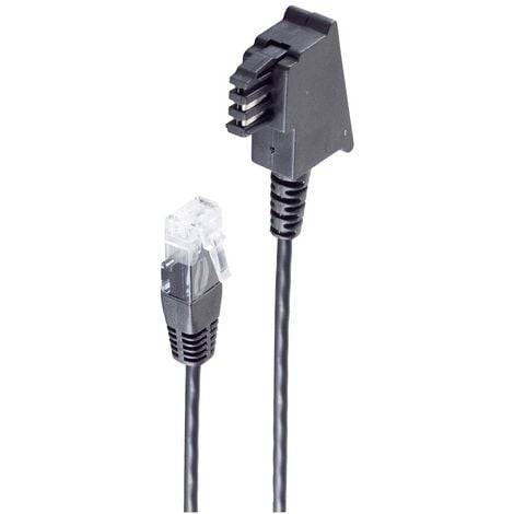 Shiverpeaks DSL Câble adaptateur [1x TAE F mâle - 1x RJ45 mâle 8P2C] 15 m  noir