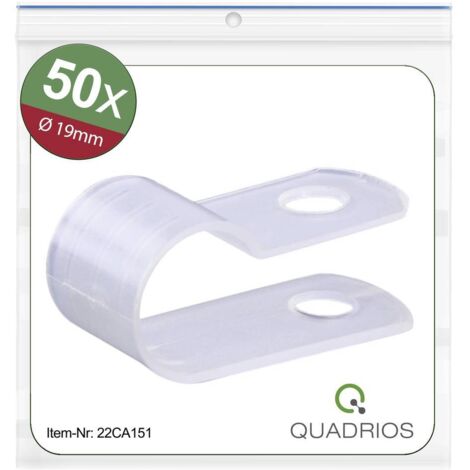 Quadrios 22CA151 Bride de montage vissable 22CA151 Plage de Ø du faisceau 19 mm (max) incolore 1 set (1/3)