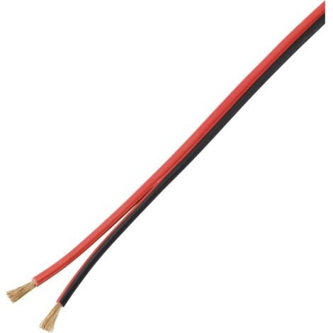 Bobine de 100m de câble haut parleur rouge et noir 2X1.5mm2 éco