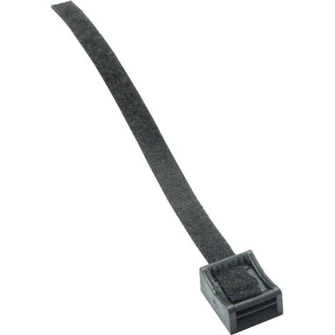 Hebotec Embase auto-agrippante pour grouper, avec embase, à visser partie velours et partie agrippante (l x H) 30 mm x 300 mm noir 10 pc(s) W726391 (1/3)