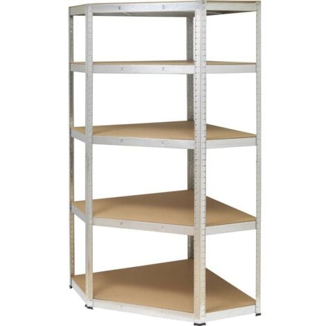 Module d'angle pour étagère de stockage TOOLCRAFT KPW77 175 kg (l x H x P) 700 x 1800 x 700 mm métal, MDF galvanisé, ar