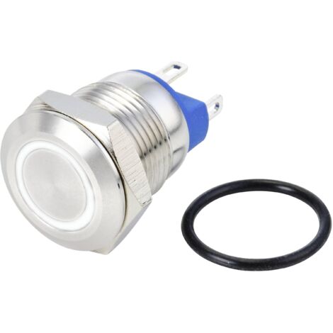 TRU COMPONENTS TC-10090908 GQ12-AF-10E/J/W/24V/S Interrupteur antivandalisme 48 V/DC 2 A 1 x Off/(On) à rappel blanc IP (1/2)