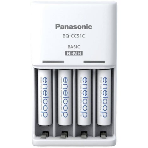 Bloc chargeur NiMH avec accus Panasonic Basic BQ-CC51 + 4x eneloop AAA