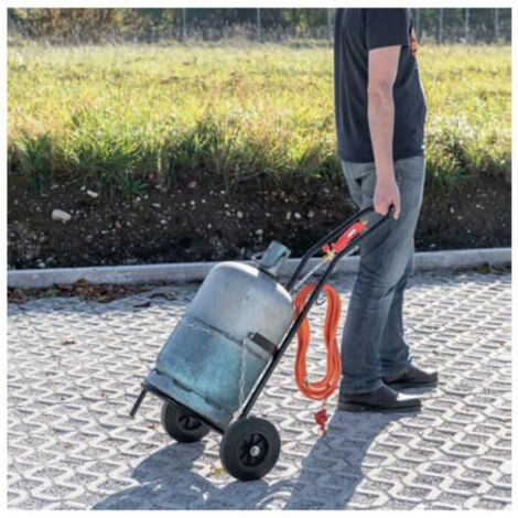Rothenberger – Chariot porte bouteille de gaz propane butane – Charge max 11 kg – Dimensions 50x48,5x102 cm – Roues solides pour maniabilité optimale