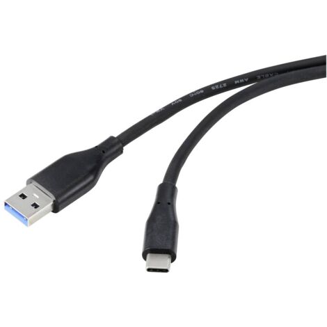 Renkforce Câble USB USB 3.2 Gen1 USB-A mâle, USB-B mâle 0.5 m noir