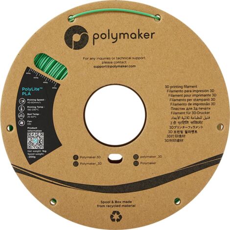 Polymaker PA02006 PolyLite Filament PLA 1.75 mm 1000 g vert 1 pc(s)