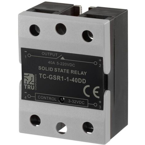Relais à semi-conducteurs TRU COMPONENTS TC-GSR-1-40DD 40 A Tension de contact (max.): 220 V/DC commutation courant con (1/4)