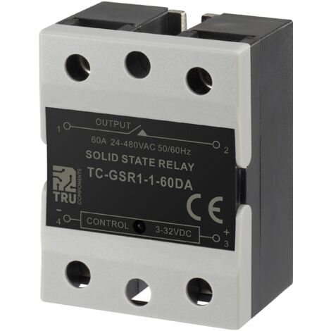 Relais à semi-conducteurs TRU COMPONENTS TC-GSR-1-60DA 60 A Tension de contact (max.): 480 V/AC 1 pc(s) (1/4)