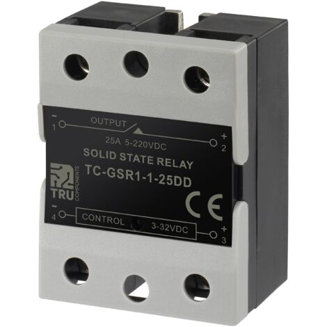 Relais à semi-conducteurs TRU COMPONENTS TC-GSR-1-25DD 25 A Tension de contact (max.): 220 V/DC commutation courant con (1/4)