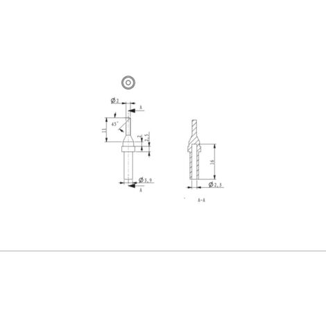 Panne de fer à souder pointe fine TOOLCRAFT TO-6326121 Taille de la panne  3.7 mm Longueur de la panne 30 mm 1 pc(s) - Conrad Electronic France