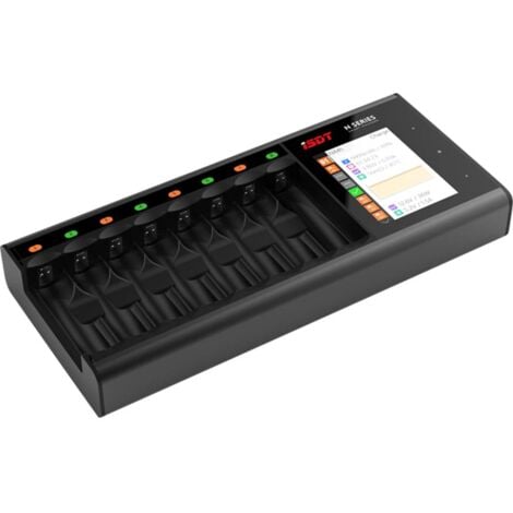Chargeur de piles rondes ISDT N8 NiMH, NiCd, NiZn, Li-ion, LiHV, LiFePO LR6 (AA), LR03 (AAA), 14500, 10440