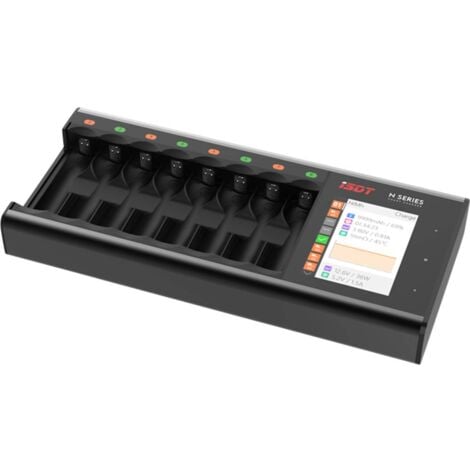 Chargeur de piles rondes ISDT N8 NiMH, NiCd, NiZn, Li-ion, LiHV, LiFePO LR6 (AA), LR03 (AAA), 14500, 10440