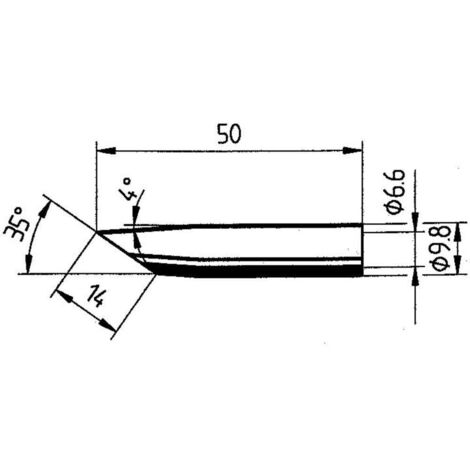 Ersa 0832GDLF Panne de fer à souder incurvé Taille de la panne 14 mm Contenu 1 pc(s) A751122 (1/3)