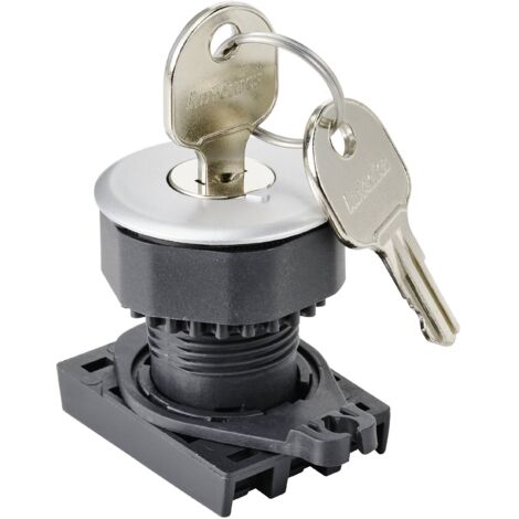 TRU COMPONENTS TC-10343992 S3KF-2DS Elément frontal pour commutateur à clé clé argent 1 x 90 ° 1 pc(s) (1/3)