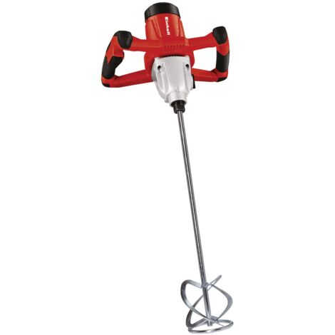 Einhell Mélangeur de peinture et de mortier TC-MX 1400-2 E (1400 W, Interrupteur blocable, Démarrage progressif, Porte-outils solide, tige M14)